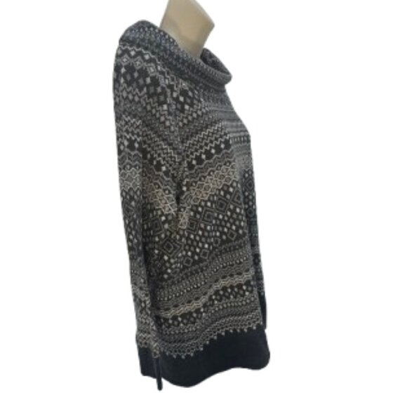 T by Talbots Gray and White Cowl Neck Pullover Size X - Picture 5 of 8